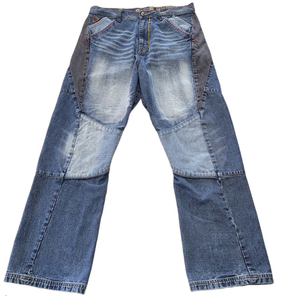 Mens Akademiks Patchwork Jeans Sz 36